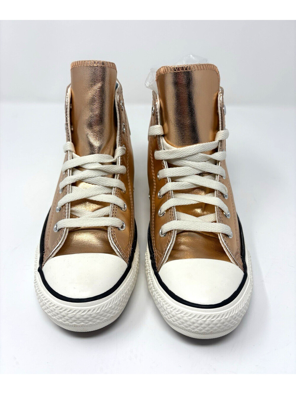 Converse Chuck Taylor All Star High Top Metallic Gold Lace Up Sneakers Sz 5